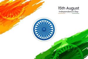 illustrazione astratta della bandiera indiana effetto pennello per il giorno dell'indipendenza vettore