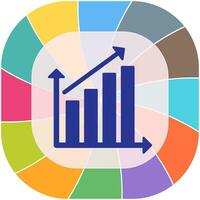 crescente statistica vettore icona