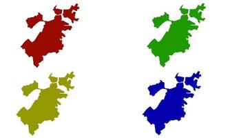 sagoma della mappa della città di boston in massachusetts vettore