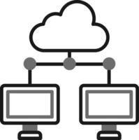 icona del vettore di cloud computing