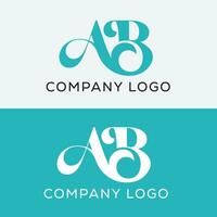 ab iniziale lettera logo design vettore