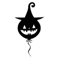galleggiante in il regno di inquietante con misterioso Halloween Palloncino icona un' agghiacciante delizioso aggiunta per il tuo disegni vettore