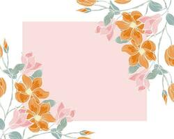 mano disegnato Vintage ▾ magnolia fiore confine vettore