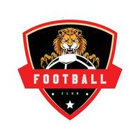 Leone logo attraente il palla vettore eps per calcio logo