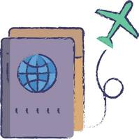 passaporto mano disegnato vettore illustrazione