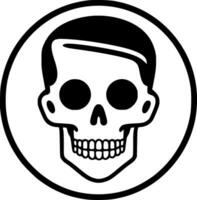 scheletro - nero e bianca isolato icona - vettore illustrazione