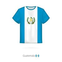 maglietta design con bandiera di Guatemala. vettore