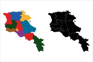 Armenia vettore silhouette carta geografica bianca sfondo