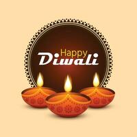 contento Diwali inviare vettore
