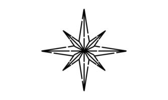 stella illustrazione nel tratteggiata linea stile2 vettore