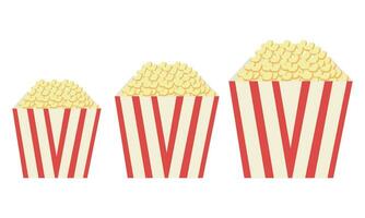 Popcorn illustrazione con tre tipi di popcorn2 vettore