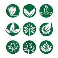progettazione dell'illustrazione delle immagini di logo di ecologia vettore