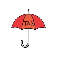 disegno vettoriale ombrello fiscale isolato