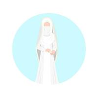 musulmano sposa indossare niqab illustrazione vettore