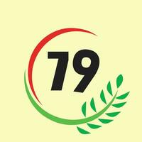 cerchio numero logo arte vettore