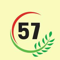 cerchio numero logo arte vettore