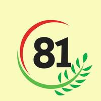 numero cerchio logo arte vettore