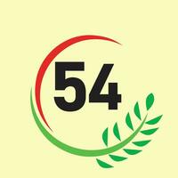 foglia cerchio numero logo vettore