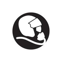 combattente Jet pilota logo icona, vettore illustrazione design