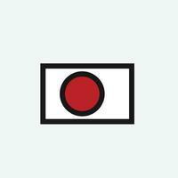 icona della bandiera del Giappone vettore