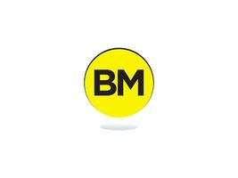 minimalista bm lettera logo, colorato bm attività commerciale logo icona vettore arte