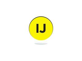 lusso ij lettera logo, attività commerciale ij logo icona vettore azione