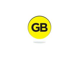 giallo colore gb logo, iniziale gb lettera logo icona vettore