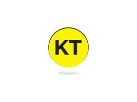 monogramma kt logo icona, minimalista kt logo lettera vettore arte