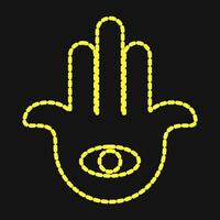 icona hamsa. Diwali celebrazione elementi. icone nel tratteggiata stile. bene per stampe, manifesti, logo, decorazione, infografica, eccetera. vettore