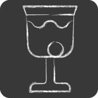 icona vino. relazionato per veleno simbolo. gesso stile. semplice design modificabile. semplice illustrazione vettore
