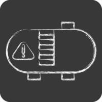 icona cisterna. relazionato per veleno simbolo. gesso stile. semplice design modificabile. semplice illustrazione vettore