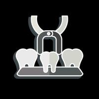 icona dente extra. relazionato per dentista simbolo. lucido stile. semplice design modificabile. semplice illustrazione vettore