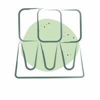 icona incisivo. relazionato per dentista simbolo. colore individuare stile. semplice design modificabile. semplice illustrazione vettore