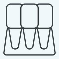 icona incisivo. relazionato per dentista simbolo. linea stile. semplice design modificabile. semplice illustrazione vettore