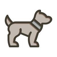 cane a piedi vettore di spessore linea pieno colori icona per personale e commerciale uso.