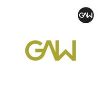 lettera gaw monogramma logo design vettore