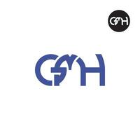 lettera ghm monogramma logo design vettore