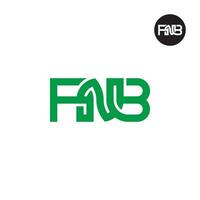 lettera fnb monogramma logo design vettore