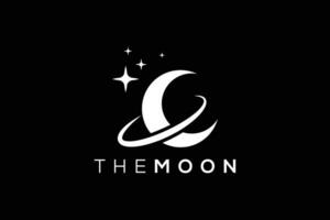 minimo Luna di moda vettore logo design