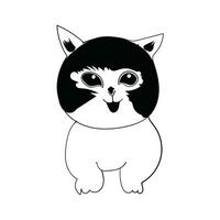 disegno di illustrazione vettoriale di gatto carino