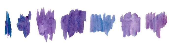 pennellata astratta dell'acquerello blu e viola vettore