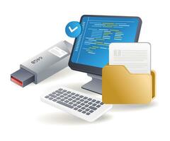 portatile dati Conservazione cartella file programmatore vettore