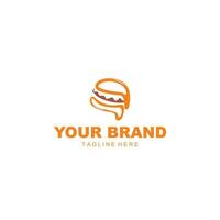 fusione hamburger logo vettore