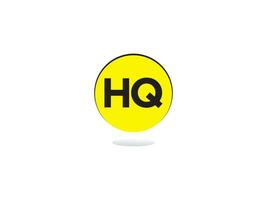 tipografia hq logo, creativo hq lettera logo modello vettore