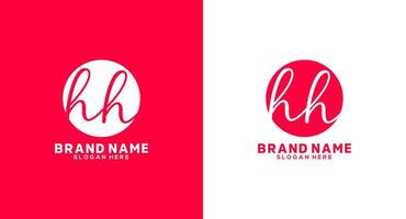 hh lettera grafia firma logo hh logo hh icona vettore