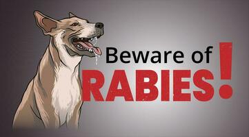illustrazione di rabbia avvertimento nel cani vettore