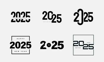 impostato di 2025 numero design modello. vettore