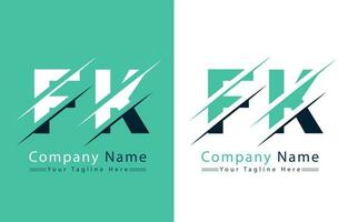 fk lettera logo design modello. vettore logo illustrazione