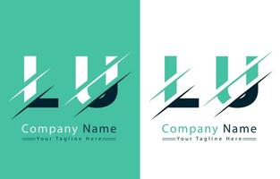 lu lettera logo design concetto. vettore logo illustrazione