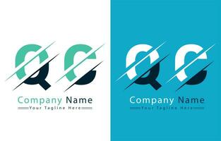 qc lettera logo design modello. vettore logo illustrazione